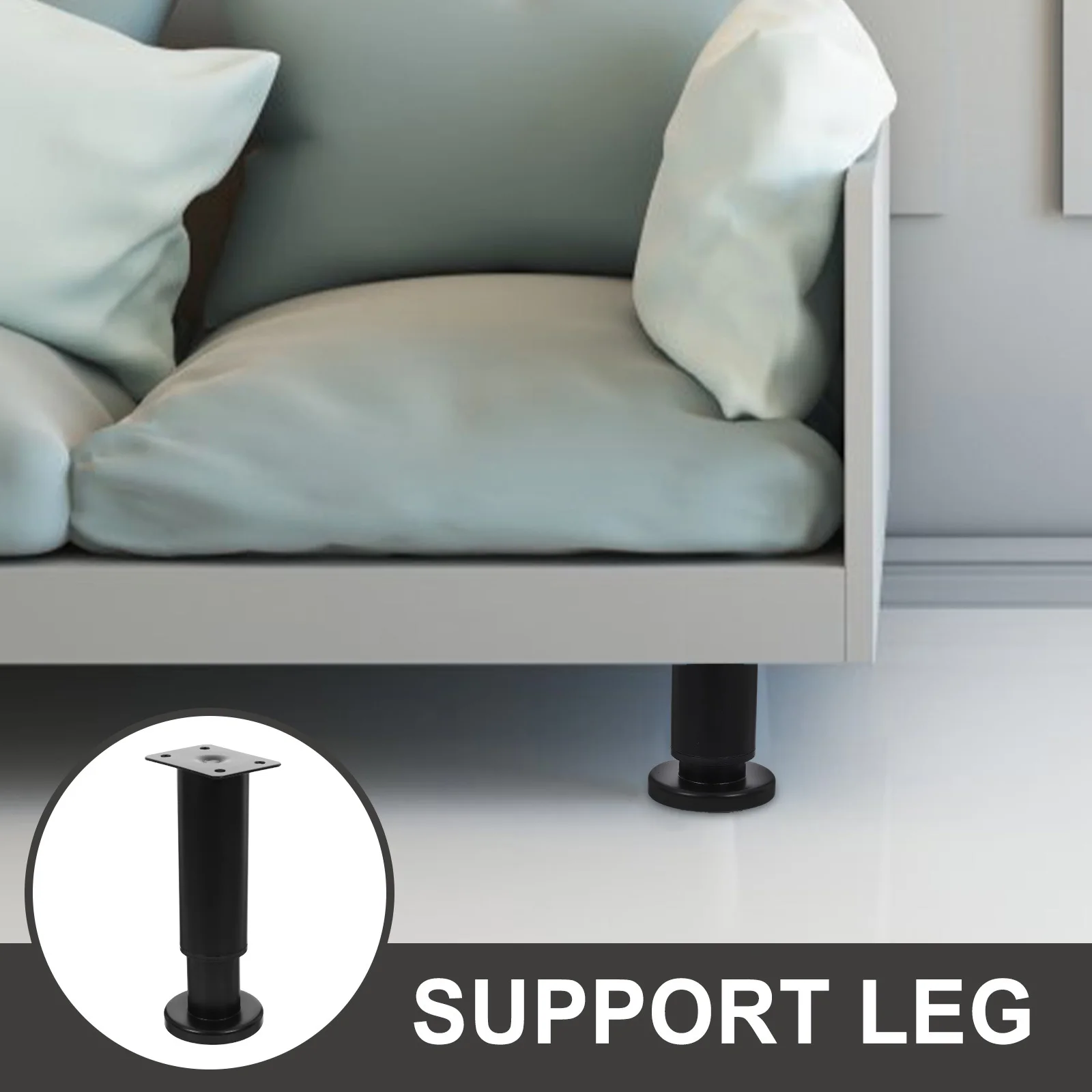 

4Pcs Furniture Support Legs Adjustable Replacement for Sofa Couch Chair Table Bed Cabinet Furniture Feet Table Legs