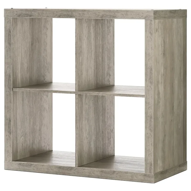 

NEW 4-Cube Storage Organizer, Rustic Gray-Fast shipping