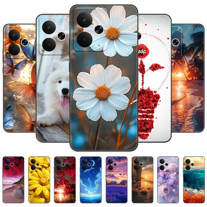 Coque pour téléphone Realme 14T 5G RMX5078, coque arrière pour Realme14T 14 T, coque souple en TPU silicone, protection de l'appareil photo, coque mate