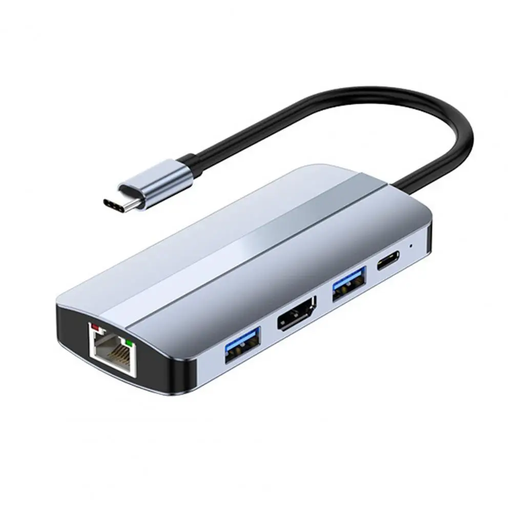 Imagem -06 - Hub de Cabo Portátil Driver-livre Tipo-c Usb Hdmi-compatível tf Sd-cartão Rj45 Ethernet Liga de Alumínio Hub de Cabo para Escritório