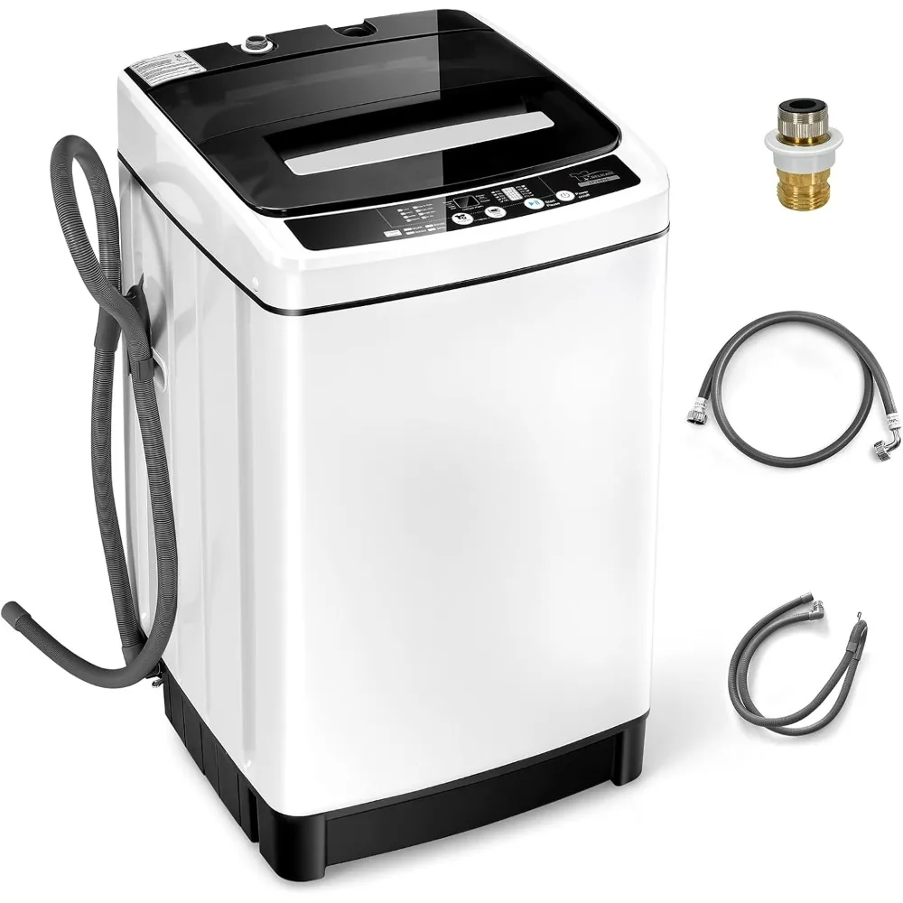 

Full-Automatic Washer, 11lbs Washer And Dryer Combo, 8 Programs 10 Water Level & 360°Tumbling Washing, Portable Laundry Washer