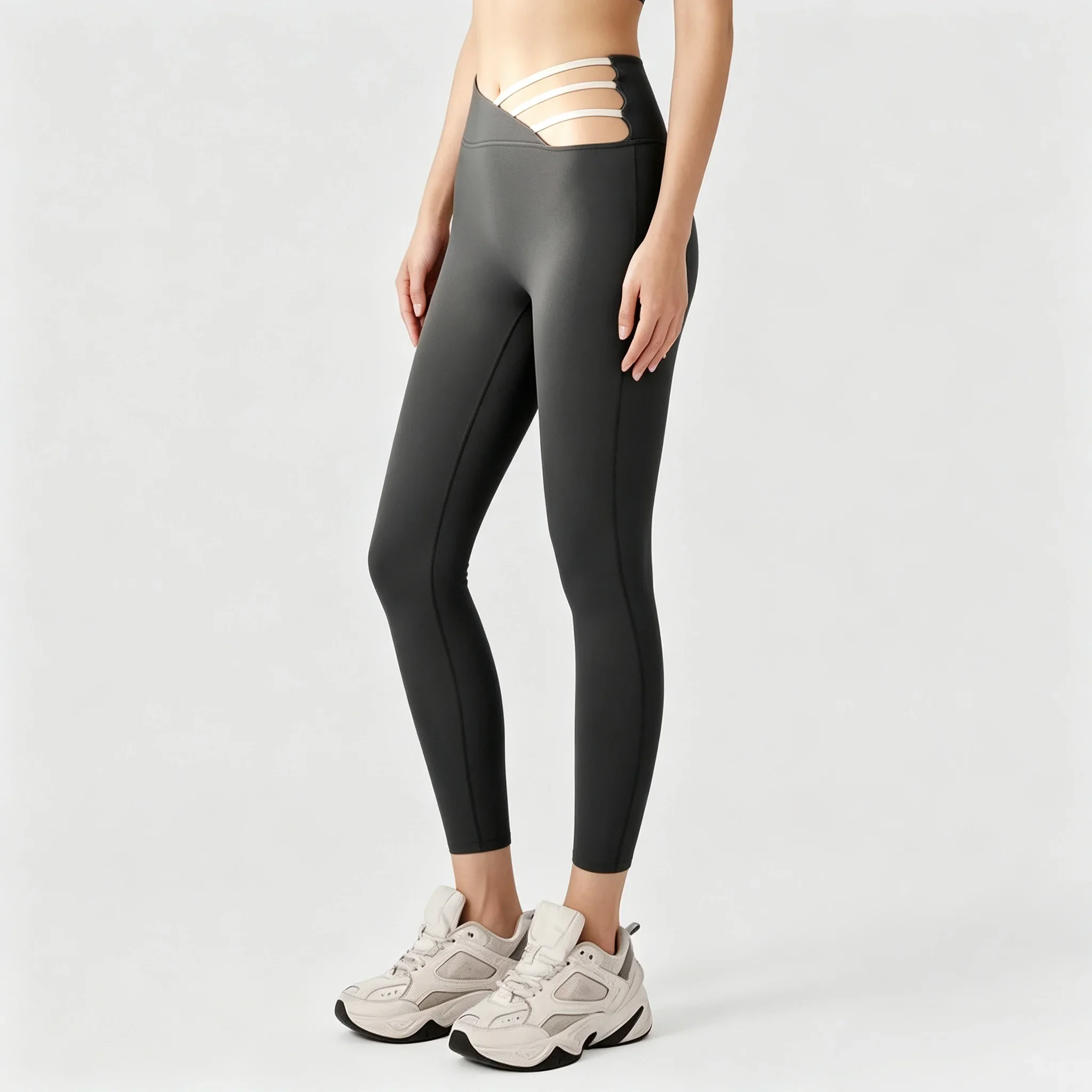 Women Hollow Out Ripped Yoga Leggings Snug Fit Nonbinding Workout Pants Sexy Sport Free Shipping Dance Running Fitness Gear