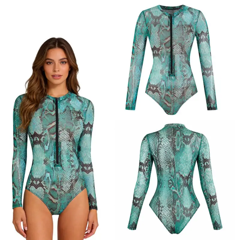 maio-de-manga-longa-com-estampa-de-cobra-turquesa-ziper-frontal-roupa-de-esporte-monokini-de-corte-alto-para-mulheres-surf-de-verao