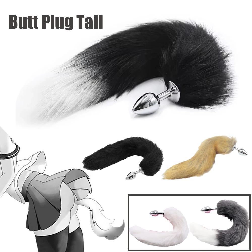 Anal Plug Tail Fox Sexy Toys Stainles Steel Butt Plug BDSM Game Cosplay Anal Sex Toys for Woman Couples Anal Plug with Tail