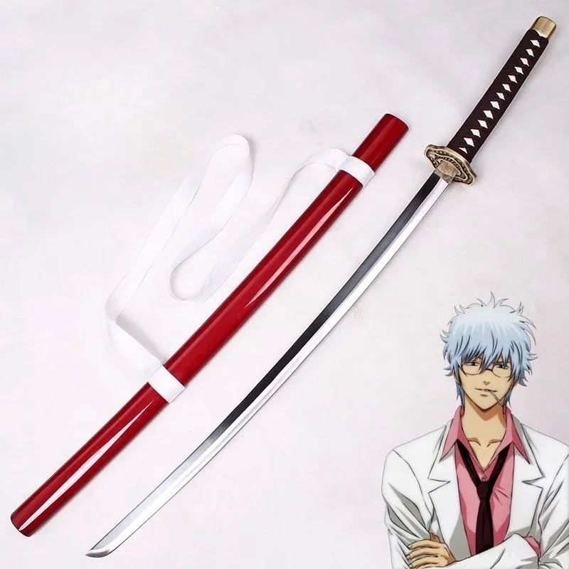 100 centimetri Argento Anima Gintama Hijikata Toushirou Spada di Legno Modello Anime Puntelli Cosplay Costume Fancy Dress Party Stage Prop
