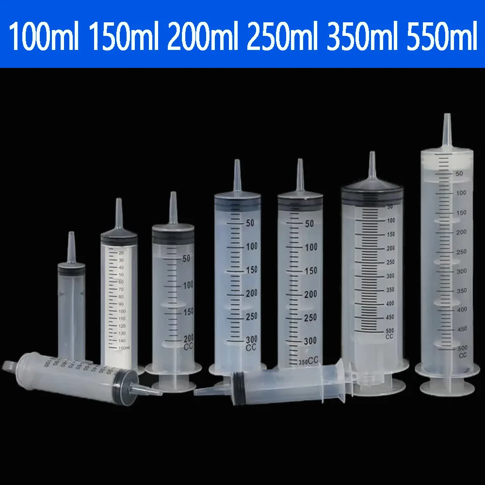 100-550ml duża pojemność strzykawki wielokrotnego użytku pompka z 50cm 100cm wąż z atramentem zmywalny ssący wtryskiwacz do wody z płynem olejowym