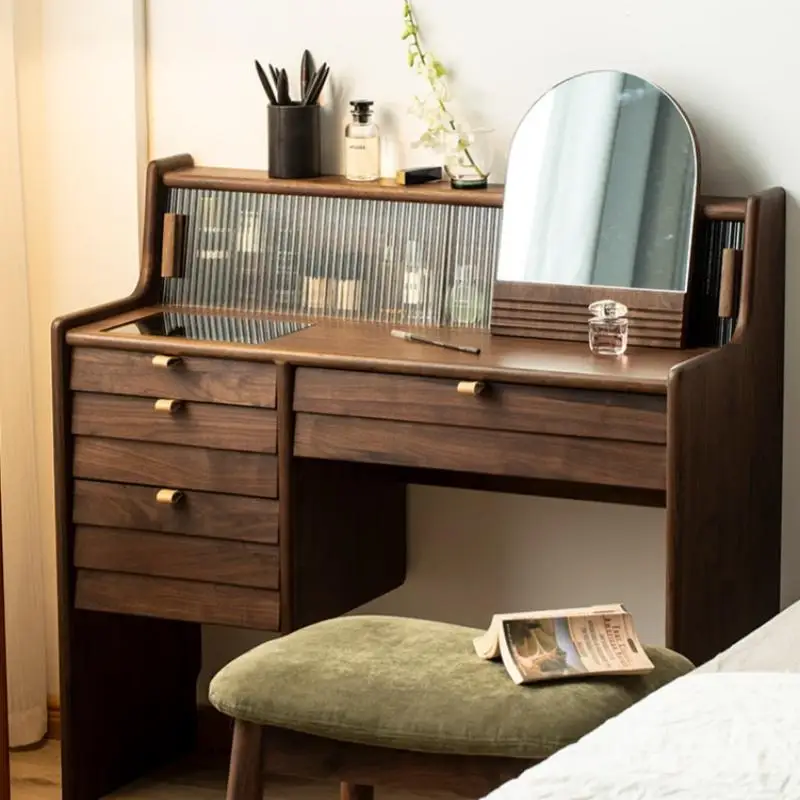 

Nordic Wood Dressing Table Jewellery Apartment Bedroom Woman Dressing Table Hairdresser Mirror Tocador Maquillaje Room Furniture