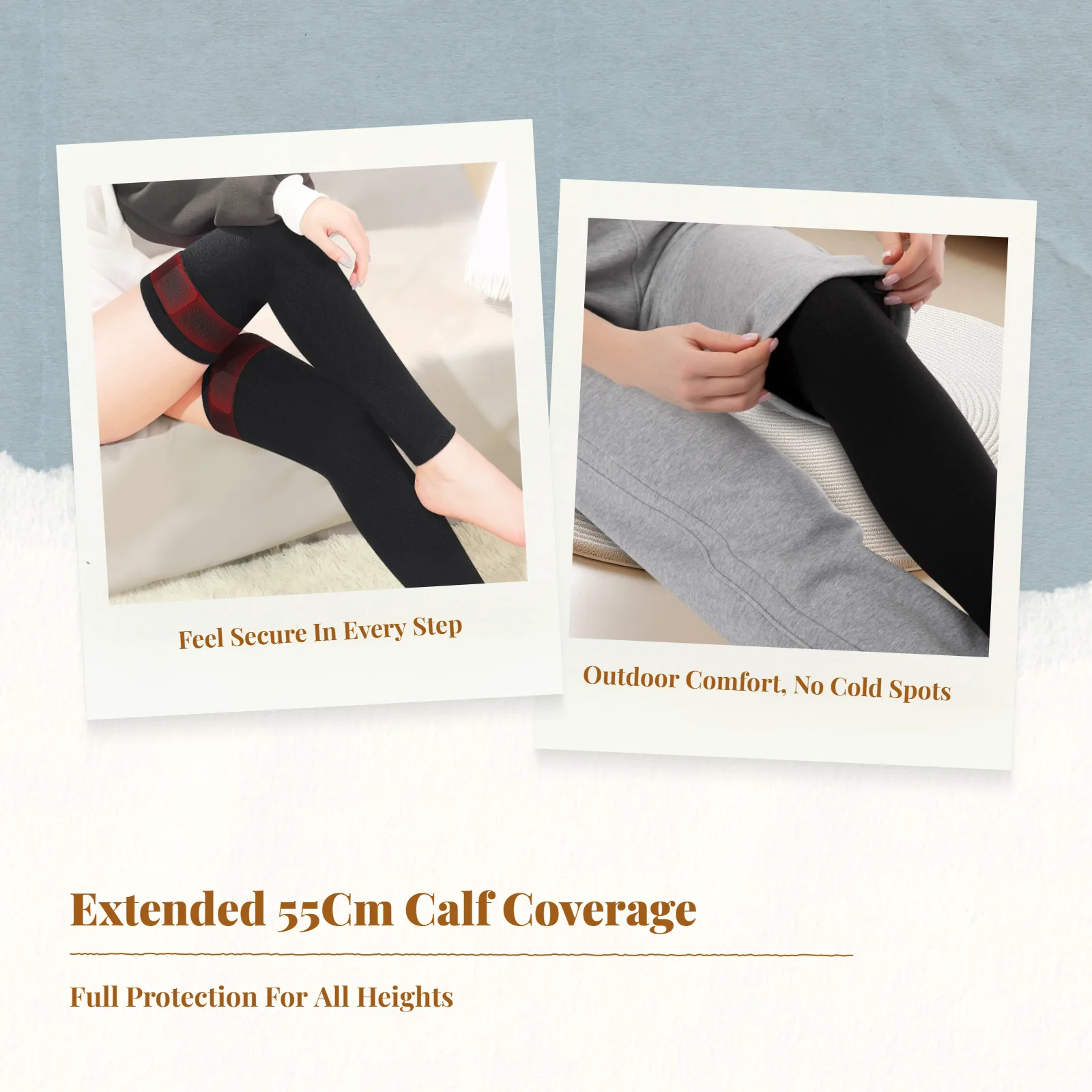 Knee Compression Sleeve, Extra Thick, Heat Retaining, Women