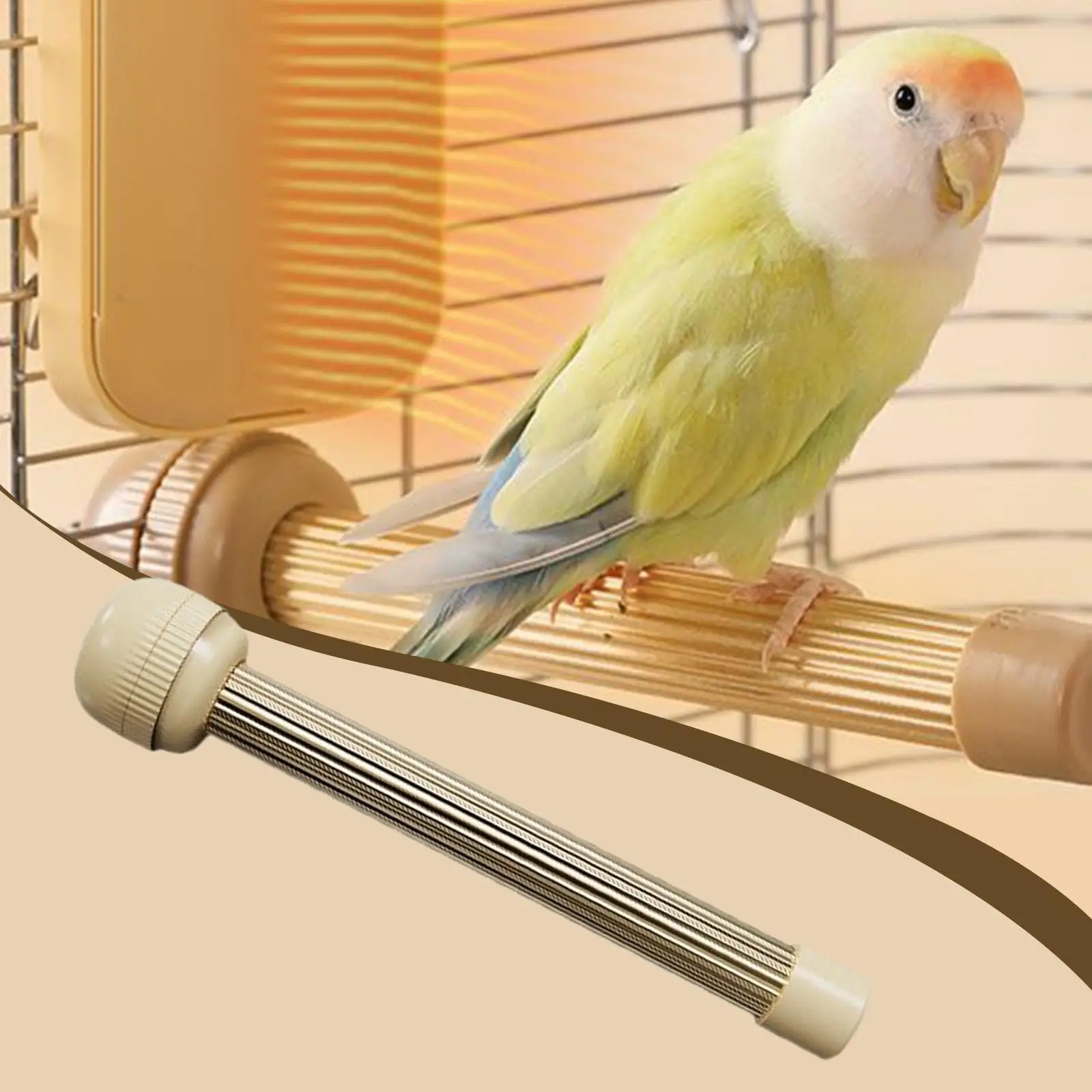 USB Heated Bird Perch Anti Bite Warm Post for Parrots Cockatiels Macaws Small Birds Winter Essential