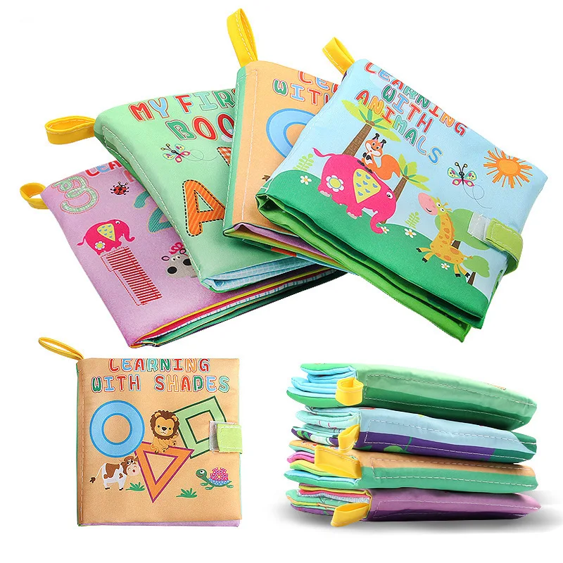 Kids Cloth Books Toys Animal Style Monkey Owl Dog Newborn Baby Toys Learning Educational Cute Infant Baby Fabric Book Ratteles