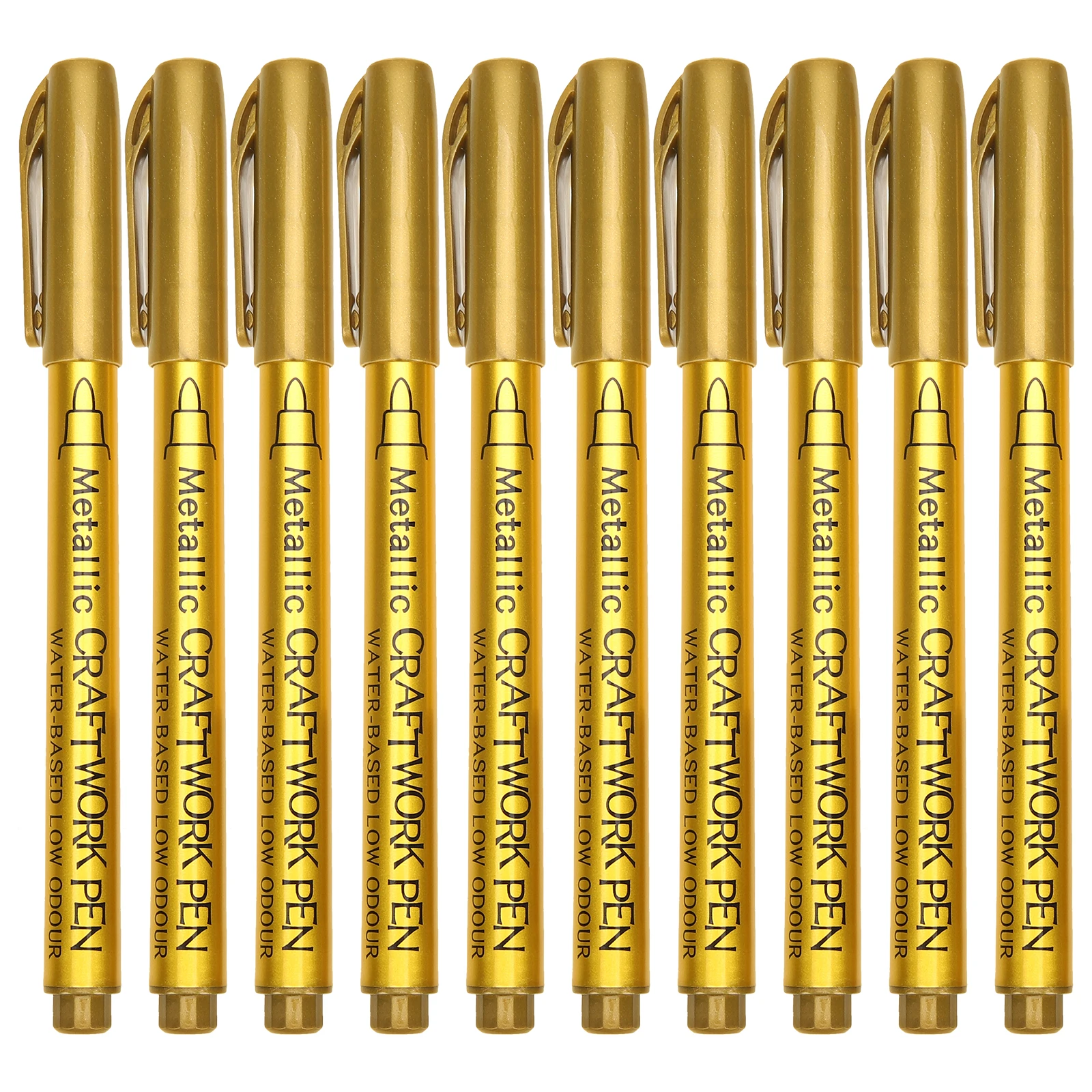 

10 Pcs Oil Based Paint Markers Pens for Metal Plastic Permanent Craft Kids Art Project Tools Shiny Smooth Quick Dry Wide