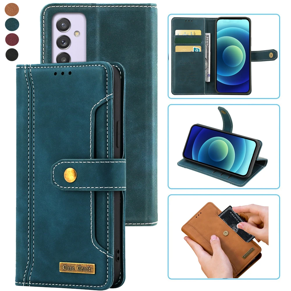

For Samsung Galaxy Quantum 2 Case Notebook Style Card Case Leather Wallet Flip Cover For Samsung A82 5G Luxury Cover Stand Card