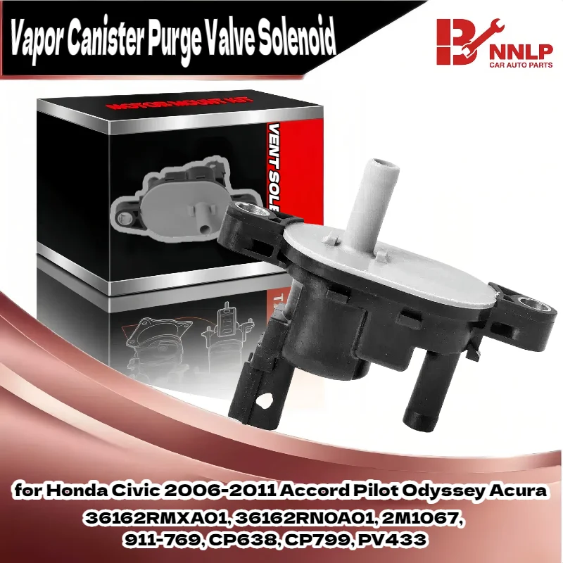 

Vapor Canister Purge Valve for Honda Civic 2006-2011 Accord Pilot Odyssey Acura 36162RN0A01