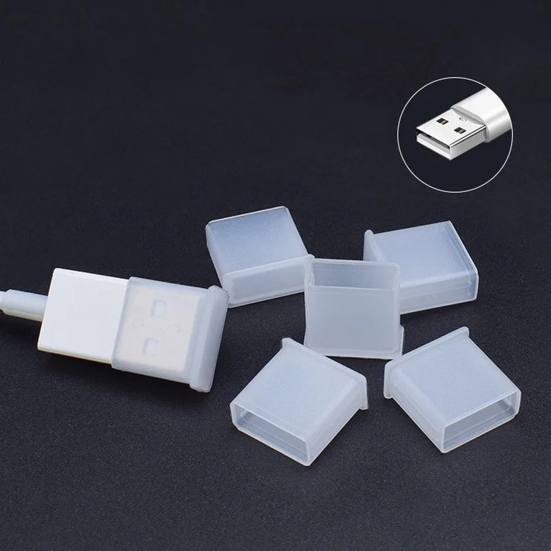 2-10pcs Dust Plug for USB-A Charger Extension Transfer Data Cable Cover USB-A Charger Protector Cap Dust Plug for Iphone Android