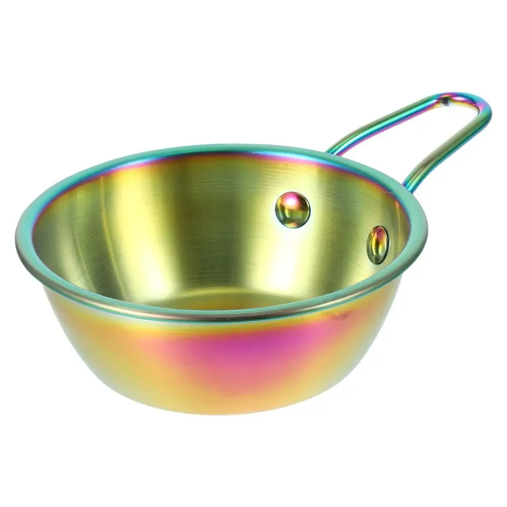 

Bowls Stainless Steel Korean Style Condiment Bowls Soy Sauce Dipping Ocean Sauce Kitchenware Round seasoning bowls korean bowl