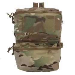 Chaleco táctico V5 FCPC, suplemento de placa trasera, subpaquete, chaleco de caza Militar Airsoft, portador de placa, bolsa doble para artículos diversos
