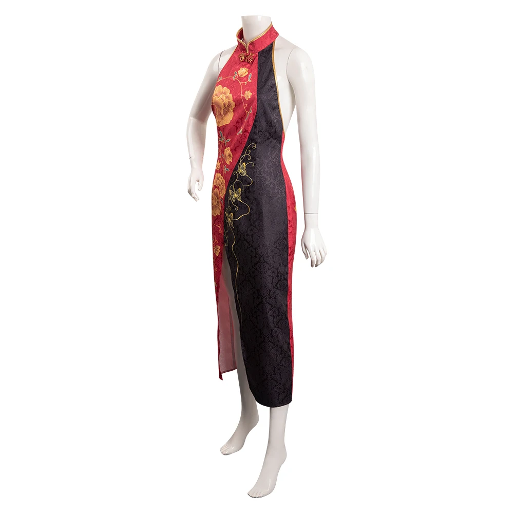 Ada Wong-disfraz de Cosplay para mujer, vestido Cheongsam para fiesta de Halloween, Carnaval, disfraz de rol