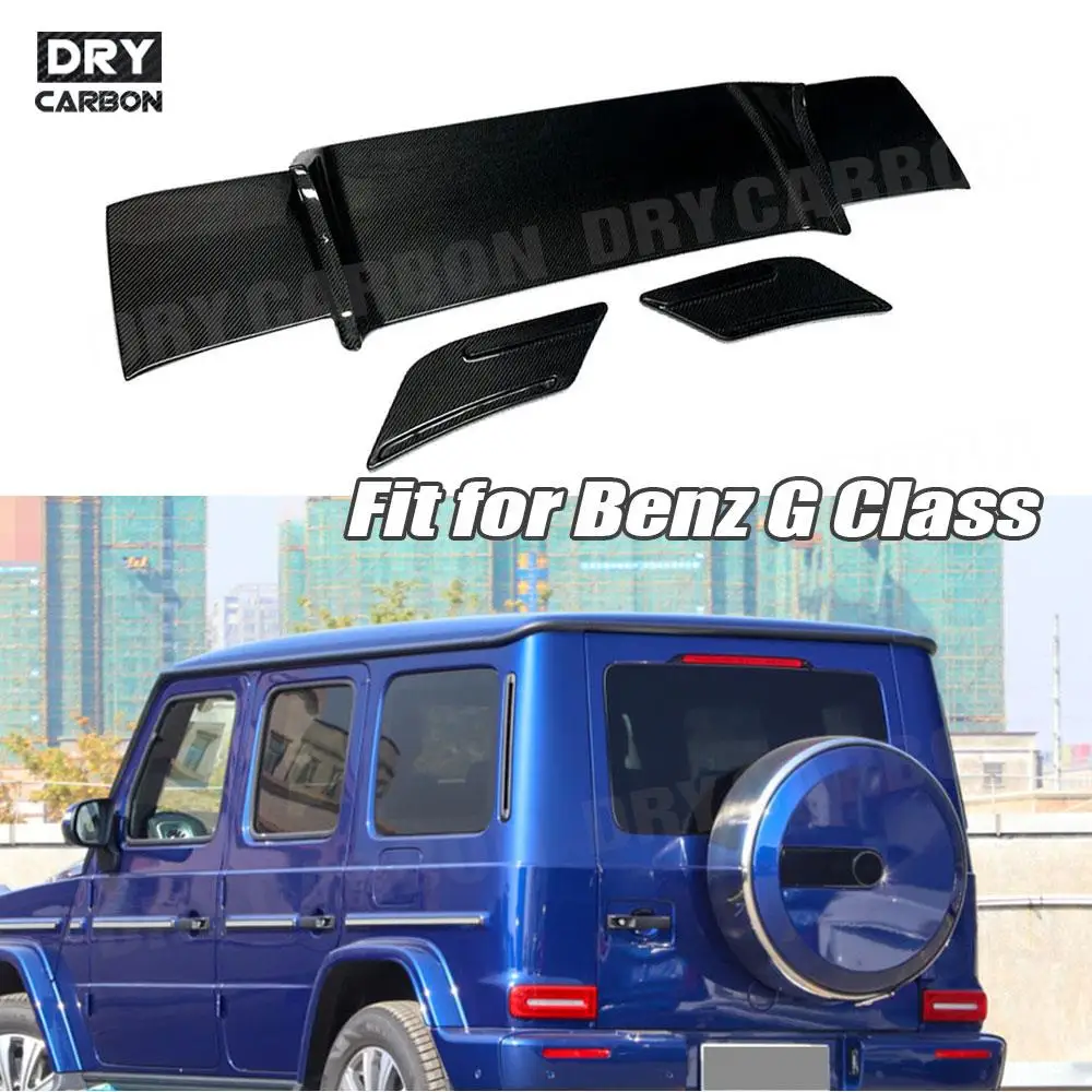 

Carbon Fiber Rear Roof Spoiler Car Window Lip Trim For Mercedes-Benz G CLASS W464 G500 G550 G900 G63 G65 2019-2021 Accessories