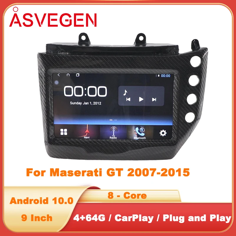 

9" Android 10 Car Multimedia Player For Maserati GT 2007-2015 4+64G Tesla Auto Stereo Video GPS Navigation Player