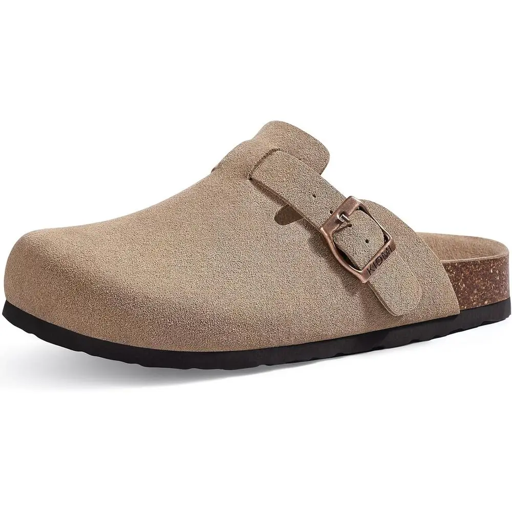 

Unisex Vegan Suede Clogs with Arch Support - Leather Mules for Women and Men