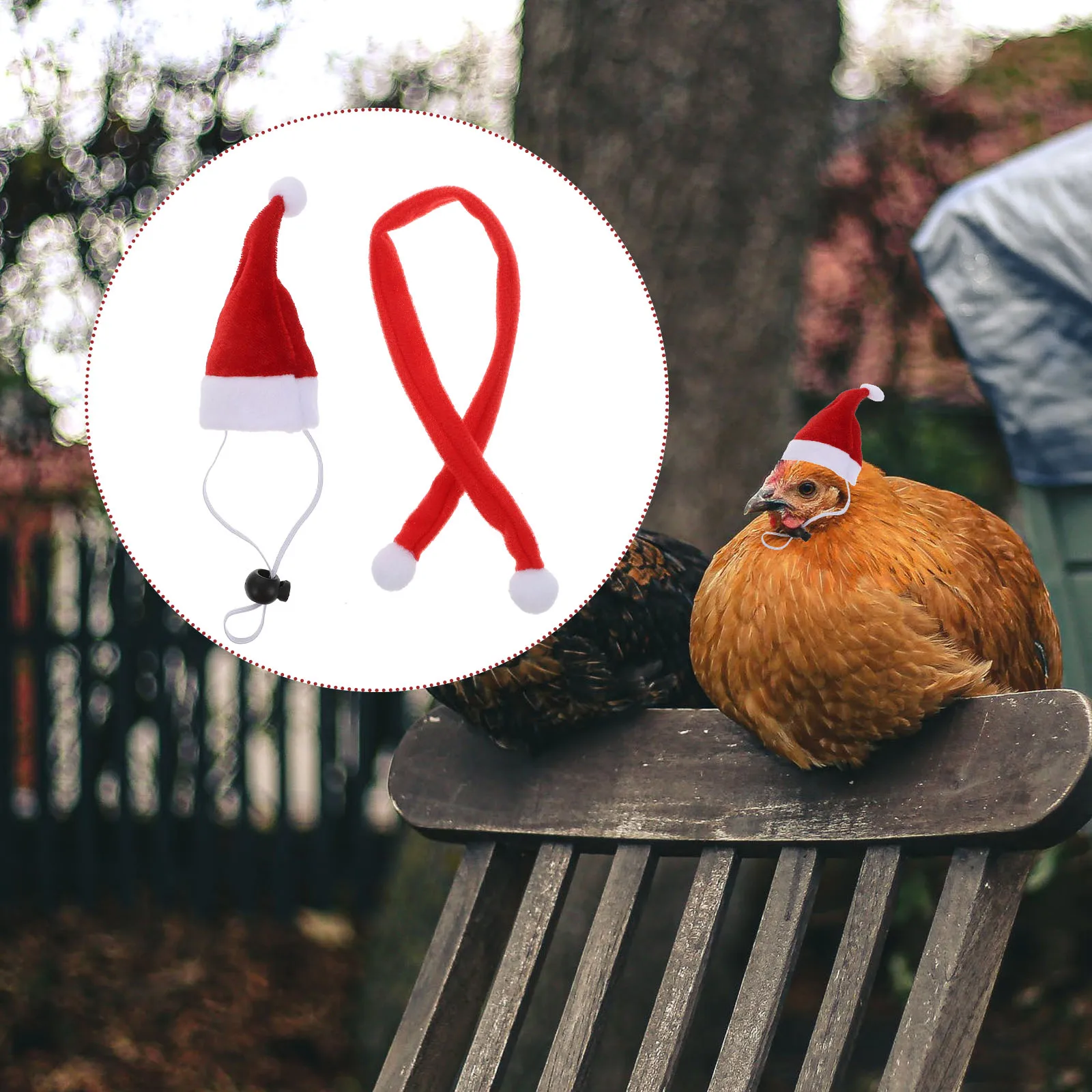 

6Sets Christmas Pet Hat Scarf Set Breathable Comfortable Small Animal Cosplay Xmas Costume Accessory Warm Hat Scarf