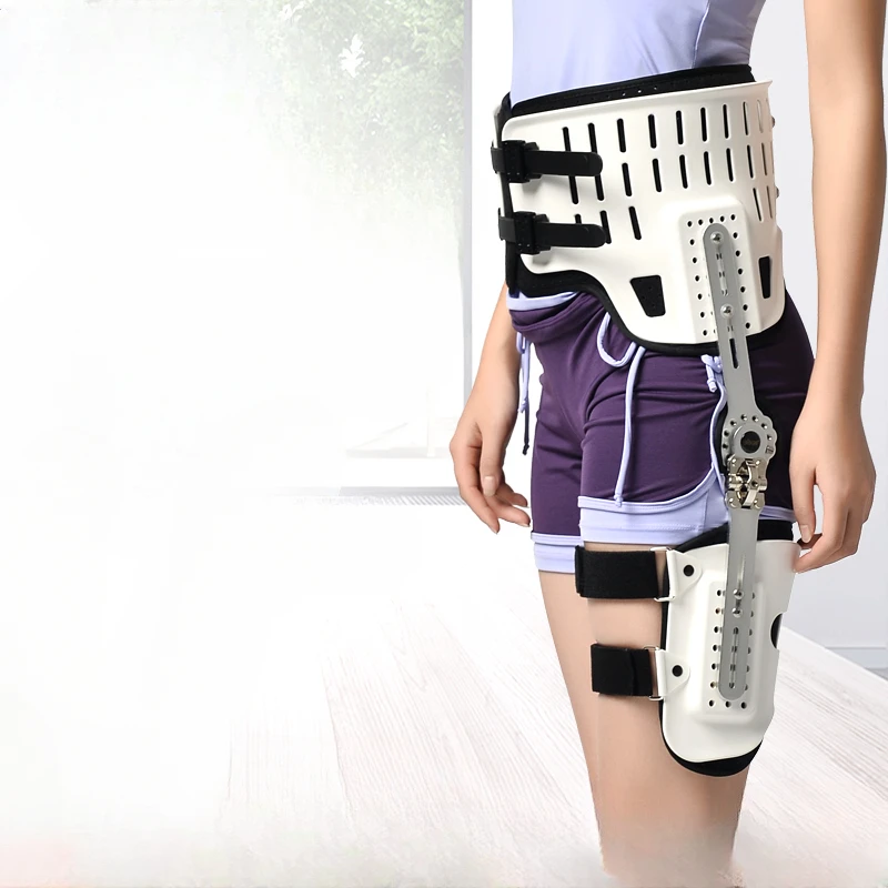 Adjustable hip fixation brace, pelvic and femoral injury postoperative rehabilitation, fixation brace, orthosis