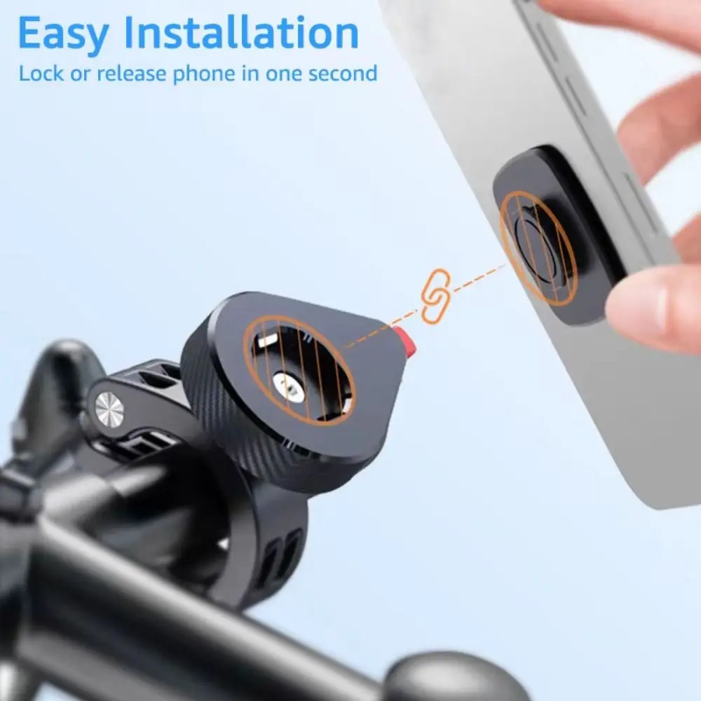 

Bicycle Handle Bar Motorcycle Phone Holder Bracket Holder Quick Lock Rearview Mirror Phone Mount Widely Applicable