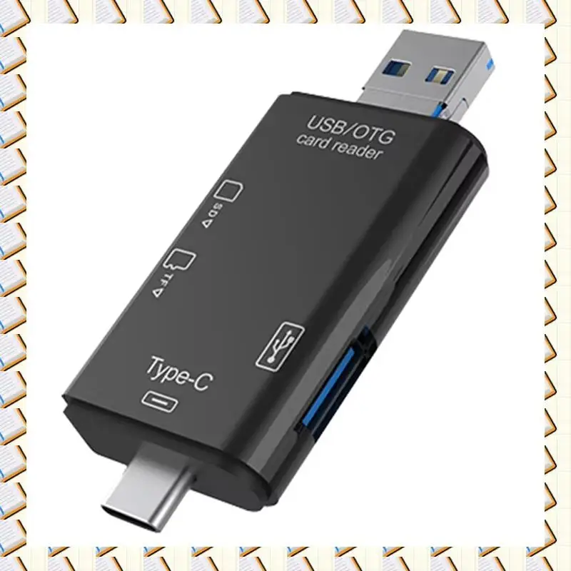 A14M OTG SD TF Type C Micro SDカードリーダー Type C - USB OTGアダプター 6 in 1 USB 2.0 TFカード USBフラッシュドライブ カードリーダー