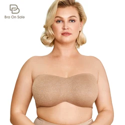 Women's Seamless Strapless Bra Full Coverage Underwire Underwear Bandeau Unlined Convertible Brassiere