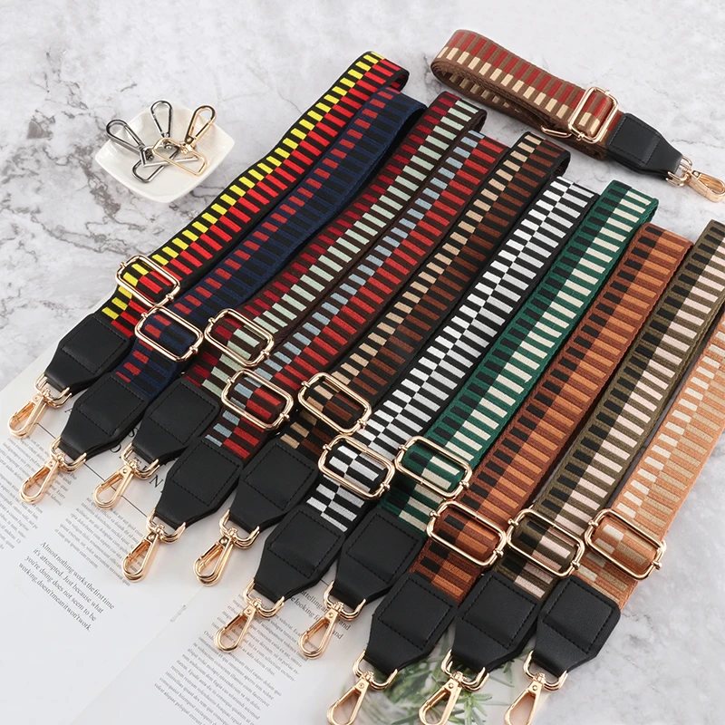 Sling Bag Strap Wide Nylon Colourful Piano Pattern Adjustable Bag Accessories Replaceable Crossbody Long Fashion Shoulder Strap