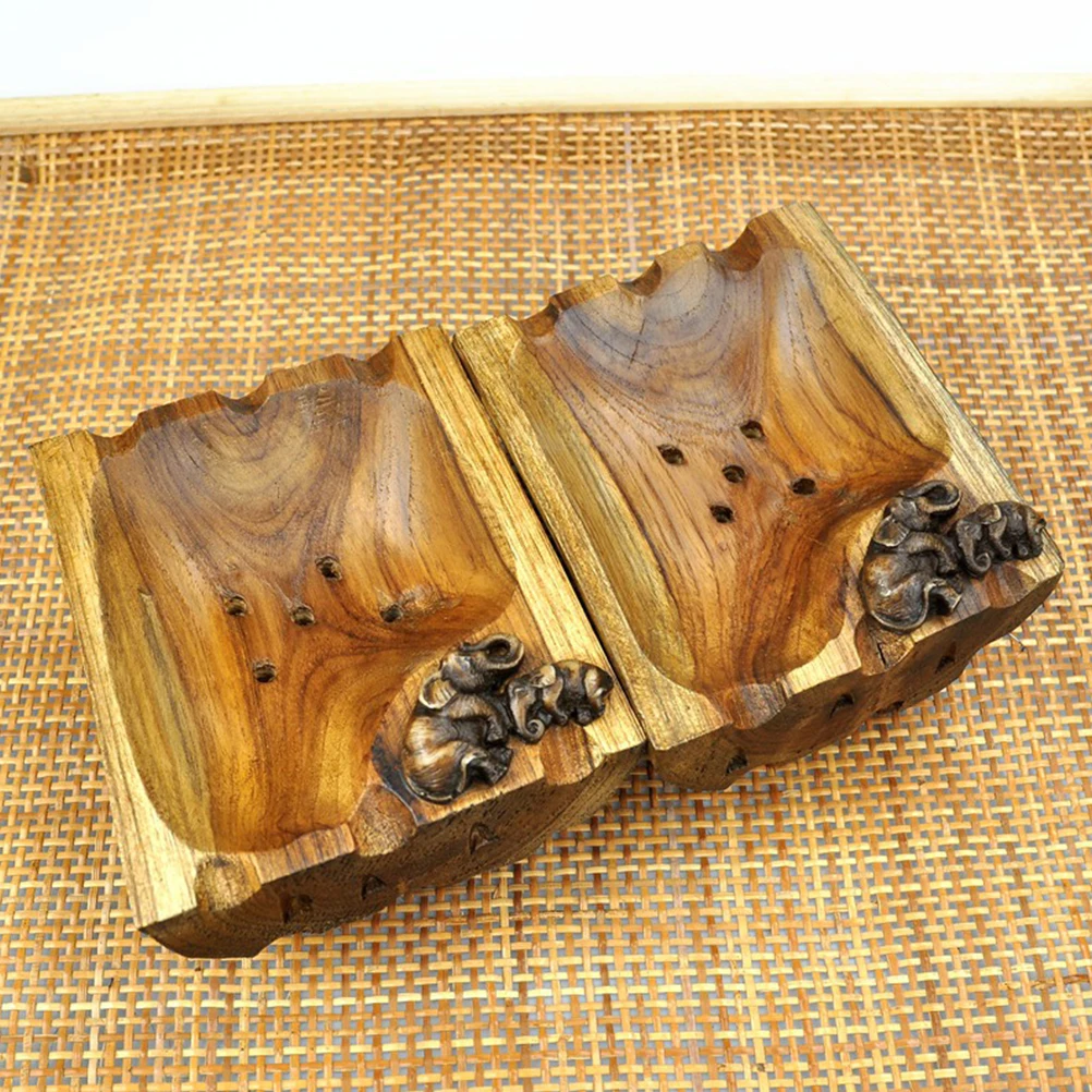 

Wooden Holder Bathroom Drain Dish Storage Rack Bar Container Decorative Self-Draining Box For Shower Sink Household Holder Wood
