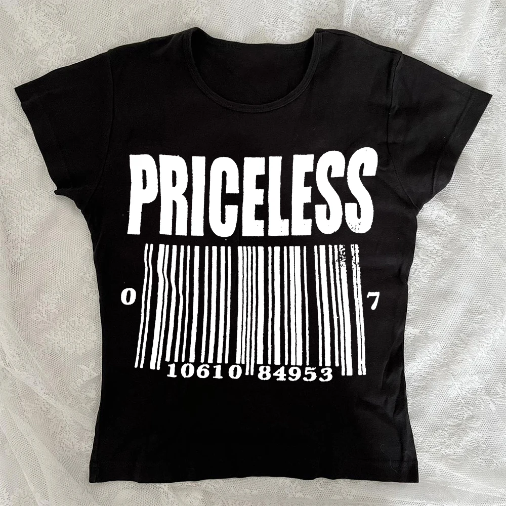 Y2K Princess code Aesthetic print Rock fashion Highstreet Grunge Harajuku vintage Baby Tee slim fit short Sleeve summer T-shirt