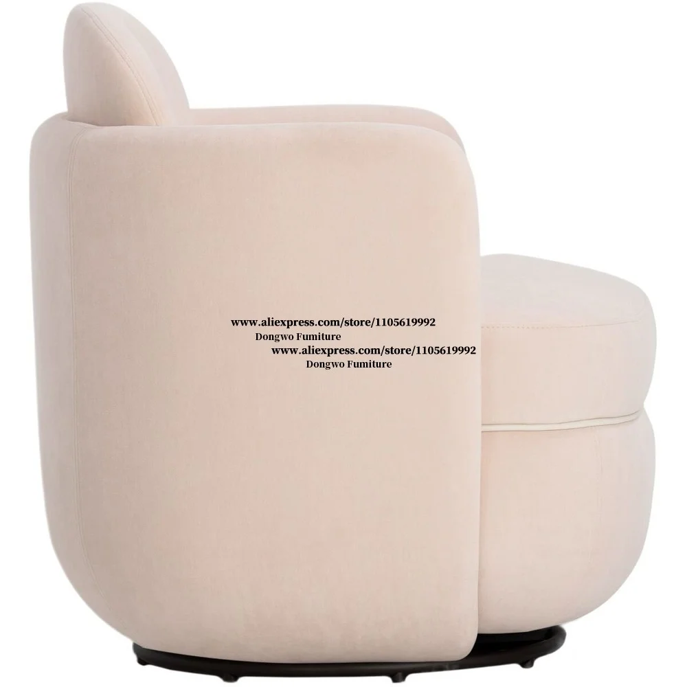 Pink Velvet Swivel Chair 3