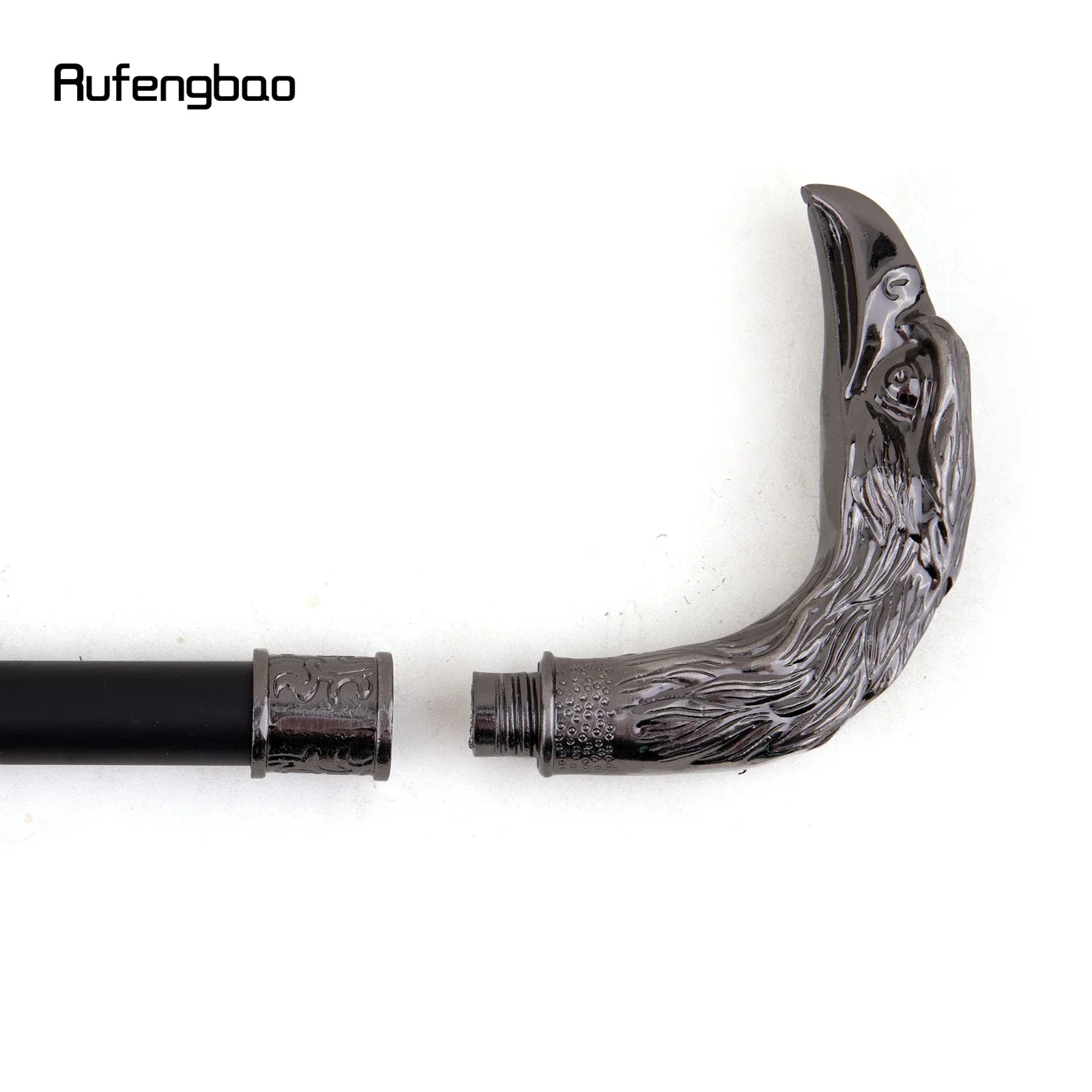 ไม้เท้าแฟชั่นทรงหัวนกอินทรีเงิน แบบข้อต่อเดียว สำหรับตกแต่ง คอสเพลย์ ปาร์ตี้ ฮาโลวีน ความยาว 93 ซม.