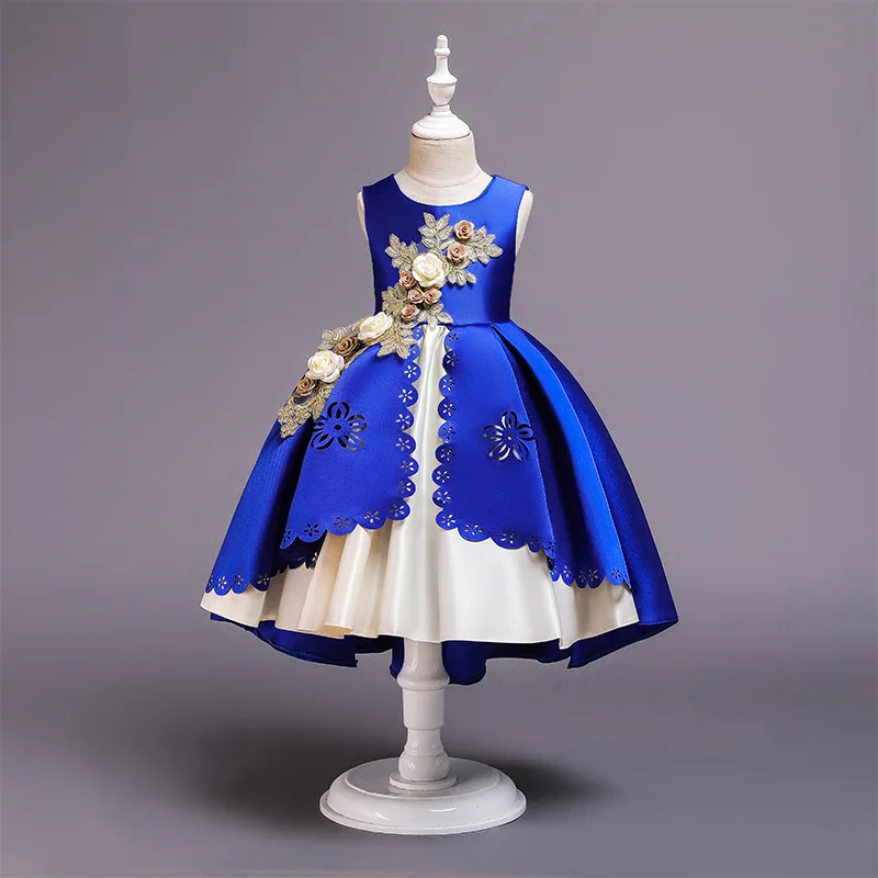 เด็กใหม่ชุดเดรสเด็กผู้หญิงดอกไม้สาวครบรอบเจ้าหญิงกระโปรง Fluffy High-end เสื้อผ้า