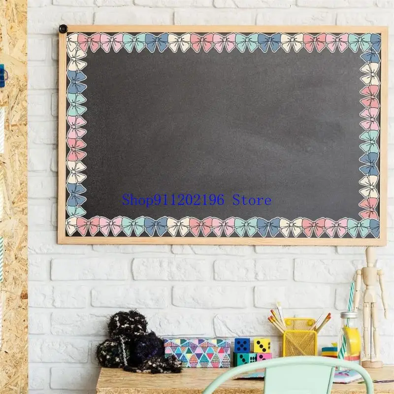 

P82A 10 м бордюры для досок объявлений с бантом для классных досок с милыми бантами, украшение для бордюров, украшение для досок
