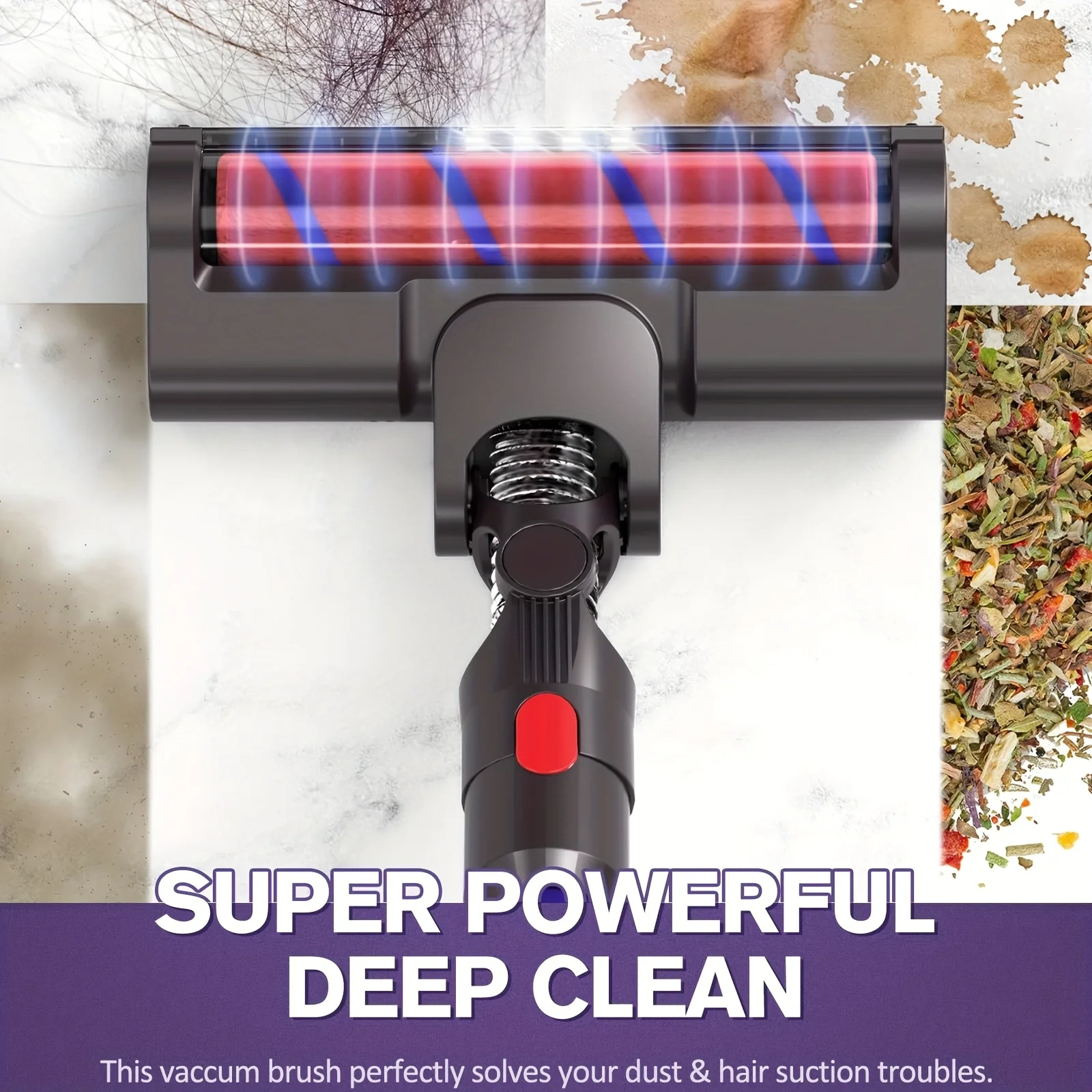 

Soft Roller Brush Head Replacement For Dyson V15 V7 V8 V10 V11 Vacuum Cleaner With LED Light Motorized Floor Brush Head Tool