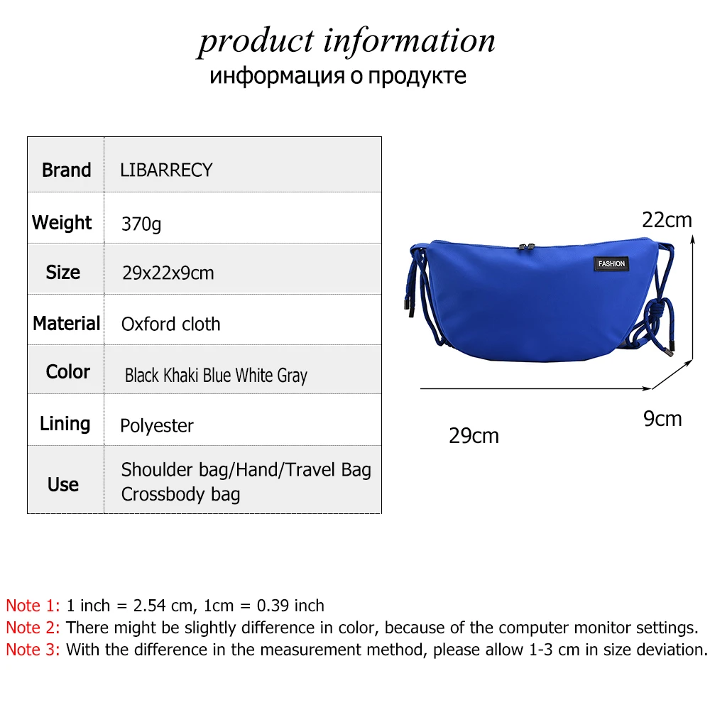 Large Capacity New Women Bag High Quality Oxford Fashion Ladies Shoulder Bag Solid Color Ladies Crossbody Bags Bolsos De Mujer