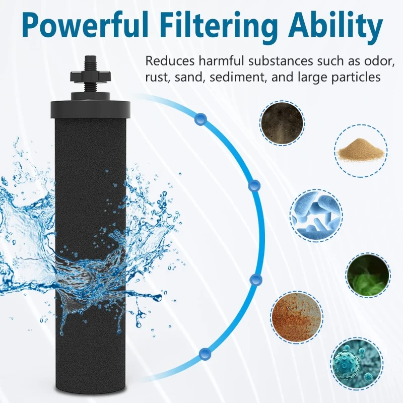 BB9-2 Water Filters Compatible Black Purification Elements Gravity Filters Doulton Super Sterasyl Traveler Nomad King Big Series