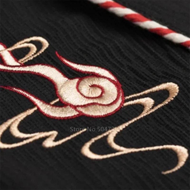 2025halloweenJapanese Dress Kimono Woman Black White Cat Embroidery Skirts Vintage Asian Clothing Yukata Haori Cosplay Party