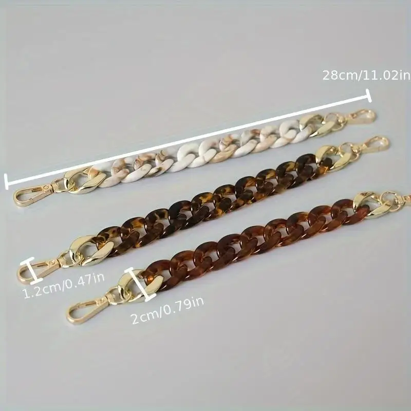 Acrylic Handbag Chains 34cm Fashion DIY Purse Replacement Strap for Tote Crossbody Bag Women Gift Accessory - view 2