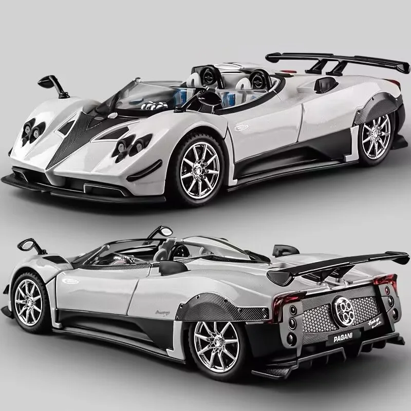 

1:32 Pagani Zonda HP Barchetta Alloy Concept Модель спортивного автомобиля Литье под давлением Металлические гоночные машины Модель автомобиля Звук Свет Детская игрушка в подарок