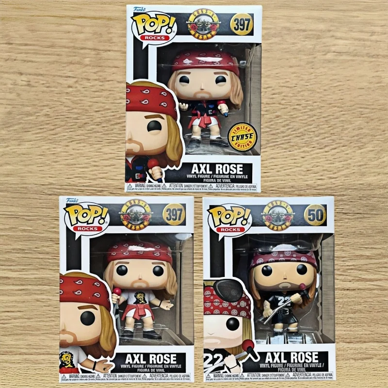Rocks Guns N' Roses Axl Rose #397 Chase #50 Funko Pop! Original Vinyl Figure Music Collectible Model Desktop Ornament Toy Gift
