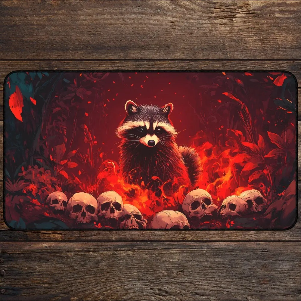 Raccoon King MTG Playmat  Funny Chaos TCG Commander Magic the gathering  Deskmat & Mousepad with zones tapis de souris