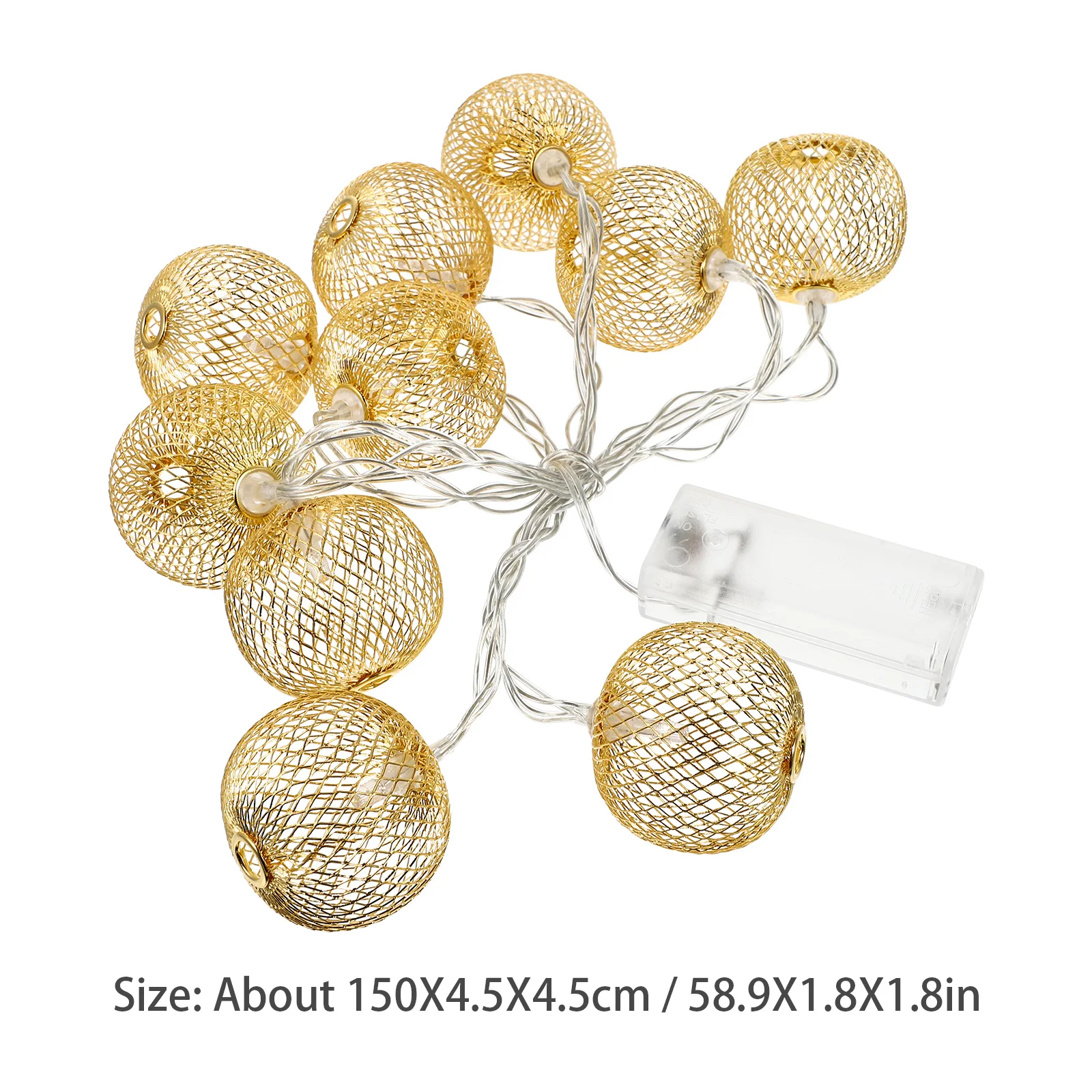 1 قطعة عيد الميلاد فانوس سلسلة ضوء الحديد فانوس كرة مستديرة مهرجان مصباح للزينة بالطاقة جو الإضاءة الدافئة