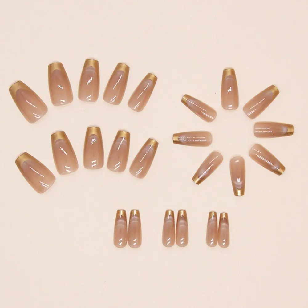 Manicure Long Almond Ballerina and Square False Nails French Flowers Fake Nials Detachable Pink Bow Nail Tips Women