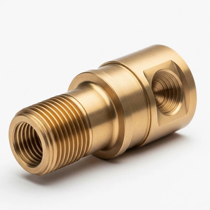 

Изготовленная на заказ латунь с ЧПУ Обработка латуни Запасные части Латунный резьбовой фитинг с ЧПУ Обработка услуг