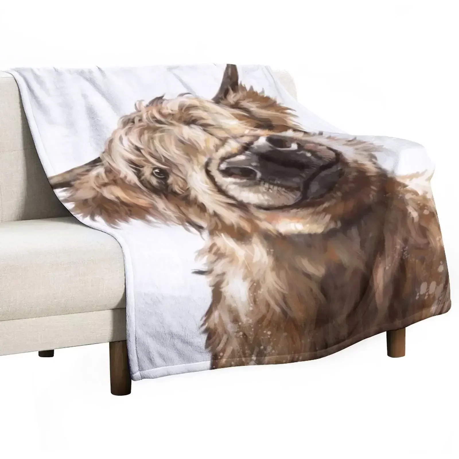 Highland Cow Throw Blanket blankets ands Decorative Sofas Hairy Blankets For Baby sofa bed Fashion Sofas Blankets