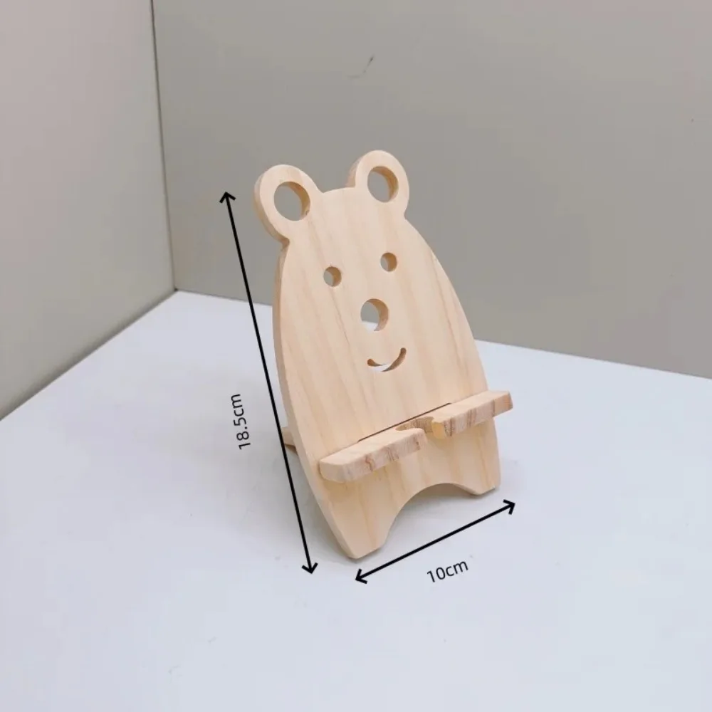

Креативная деревянная подставка для мобильного телефона с изображением медведя, настольная подставка с изображением медведя, зарядная док-станция для мобильного телефона