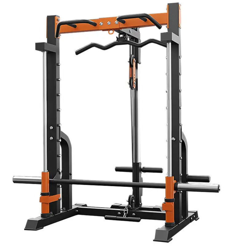 

Multi Functional Power Cage Squat Rack with Weight Lifting Training Gym Smith Mach Machine CN